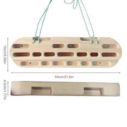 Rock Climbing Board Finger Strength Training Pull Up Bar Arm Training | Wooden Finger Strength Training Board Building Torso Strength for Indoor Practice Hangings Practice Climbing Training