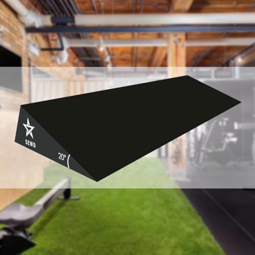 Squat Wedge by SEWD – Extra Large 20 Degree Slant Board for Heel Elevated Squat, Knees Over Toes, Deadlifts – Ideal Squat Wedge Block for Home Gym and Personal Trainers.