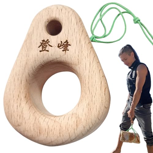 Rock Climbing Hangboard Strong Load-Bearing Multi-Depth Small Size | Small Climbing Grip Trainer Board Wood Texture for Home Gym Travel - color: 78mm