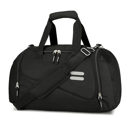 Urbanstand Gym Bag for Men & Women - 30L Duffel Bag with Shoe Compartment, Weekender Water Resistant Sports Duffle Bag for Travel, Fitness & Workouts, Medium - color: Black