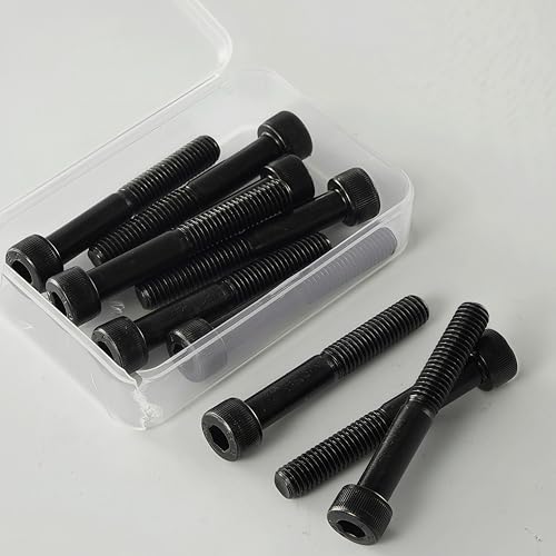 M8-1.25 x 65mm Socket Head Cap Screws, M8 Bolts, 12.9 Grade Alloy Steel, Allen Socket Drive, Black Oxide Finish, Half Thread, Quantity 10 - size: M8 x 65mm(10PCS)