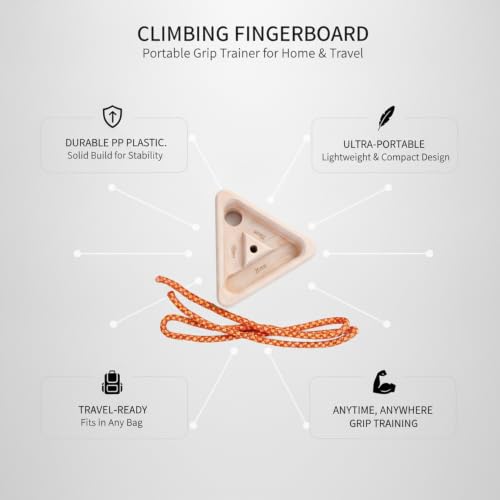 Portable PP Plastic Fingerboard for Hand Strength Training, Compact 5.9 x 5.9 Inch Hand Trainer (1 Piece)