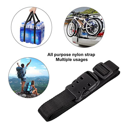 Ayaport Utility Straps with Buckle 40" Quick-Release Adjustable Nylon Straps Black 2 Pack - size: 0.75"x40"-2pcs