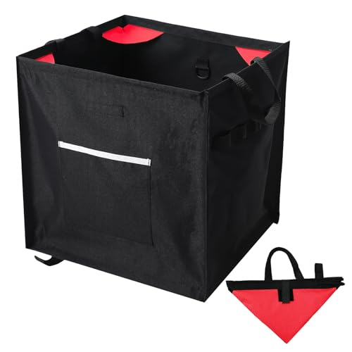 Arrowbash Throw Line Cube Bag - Easy Folding Arborist Throw Line Storage Portable Climbing Rope Organizer Box for Tree Work Outdoor Rope Accessories, Black (Red) - color: Red