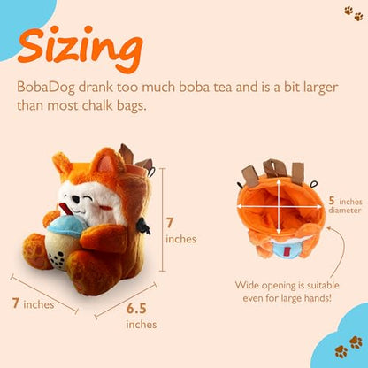 BobaDog Chalk Bag + Santa Chalk Bag + Refillable Ball