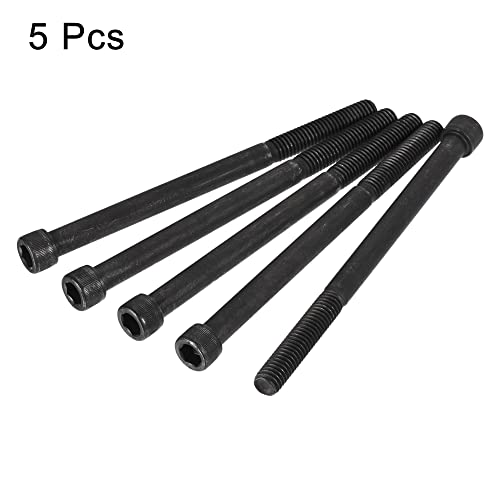uxcell 3/8-16x5-1/2" Hex Socket Head Cap Screw Bolts 12.9 Grade Alloy Steel 5pcs - size: 3/8x5-1/2"