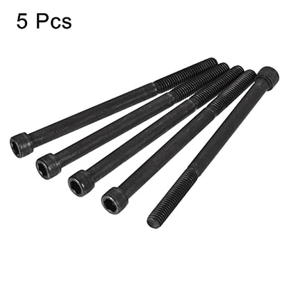 uxcell 3/8-16x5-1/2" Hex Socket Head Cap Screw Bolts 12.9 Grade Alloy Steel 5pcs - size: 3/8x5-1/2"