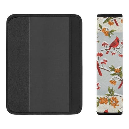 2 Pack Red Bird Cardinal Art Car Seat Belt Pad Breathable Shoulder Harness Cover for Adult Use, Stroller Pushchair High Chair, Pressure Relief - color: Pattern 832