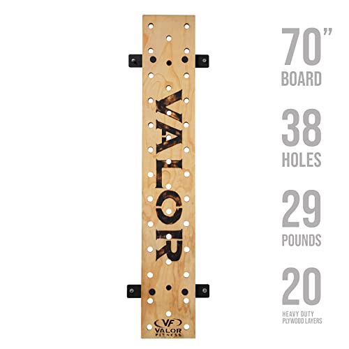 Valor Fitness Climbing Peg Board – Wall Mounted Plywood for Gym, Ninja Training, Cross Training, Rock Climbing & Gymnastics Workout Equipment - color: PG-1 Climbing Peg Board