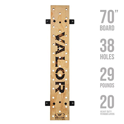 Valor Fitness Climbing Peg Board – Wall Mounted Plywood for Gym, Ninja Training, Cross Training, Rock Climbing & Gymnastics Workout Equipment - color: PG-1 Climbing Peg Board