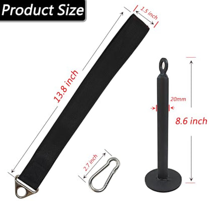 LOOEEL Arm Wrestling Training Strap Belt Hand Grip,used for Hand Grip Arm Finger Forearm Exercises, and Free Weight Home Gym Fitness Equipment.Compatible with 1’’& 2’’ Barbell Plates.