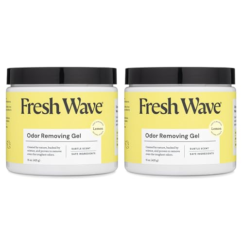 Fresh Wave Lemon Odor Removing Gel, 15 oz., Pack of 2 - Safer Odor Absorbers for Home, Natural Plant-Based Odor Eliminator, Every 15 oz. lasts 30-60 Days, For Cooking, Trash & Pets - size: 15 fl oz (Pack of 2)