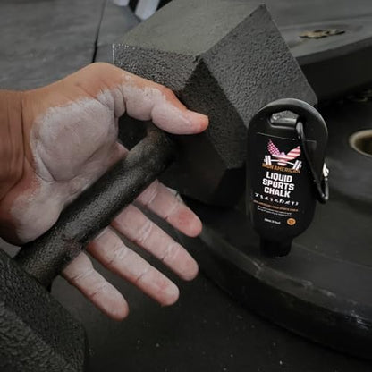 IRON AMERICAN Liquid Chalk - No-Mess Long-Lasting Grip Chalk for Weightlifting, Gymnastics, Rock Climbing, and Fitness Training - Advanced Hand Chalk for Gym - size: 2-PACK (50 mL)