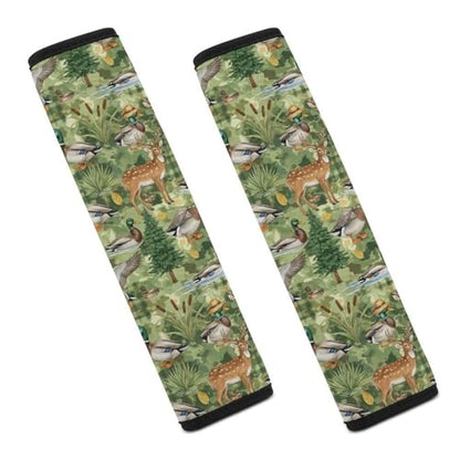2 Pack Mallard Duck Wild Ducks Car Seat Belt Pad Universal Soft and Comfortable Harness Pads Strap for Adult Use, Most Cars, Easy Install (No Tool) - color: Pattern 112