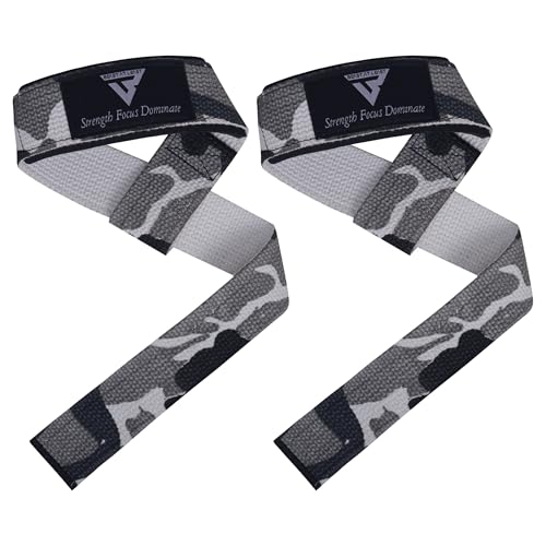 Weight Lifting Straps,Powerlifting Deadlifting, Anti Slip 60CM Hand Bar Grip, 5MM Neoprene Wrist Support, Heavy Duty Weightlifting Bodybuilding Workout - color: Camo