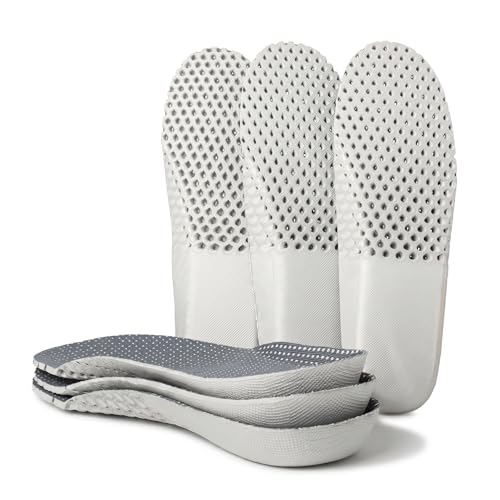 riemot 3 Pairs Water Shoe Insoles for Men, Breathable Quick Dry Replacement Inserts with Heel Cup, Lightweight Low Profile Cushioning for Aqua Shoes, Sneakers, Slip-Ons Grey US11/ EU44 - color: Flat Grey 3 Pairs, size: US 11 Men