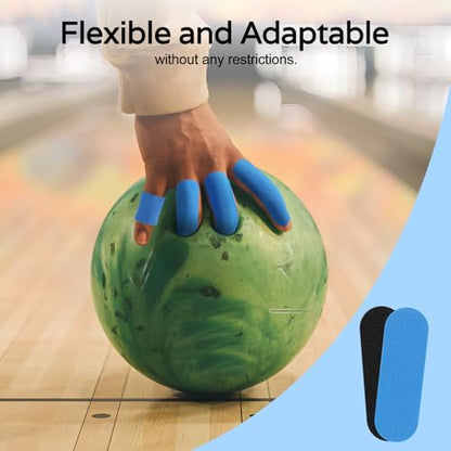 ‌Bowling Thumb Tapes Bowling Sport Accessories Bowling Finger Protection Tape for Men Women - color: 70Pcs Black+70Pcs Blue