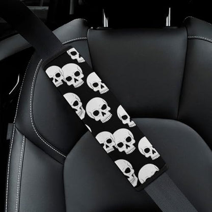 2 Pack Gothic Skull Car Seat Belt Pad Soft Padded Seat Belt Cushion for Child, Stroller Pushchair High Chair, Shock Absorption - color: Pattern 13