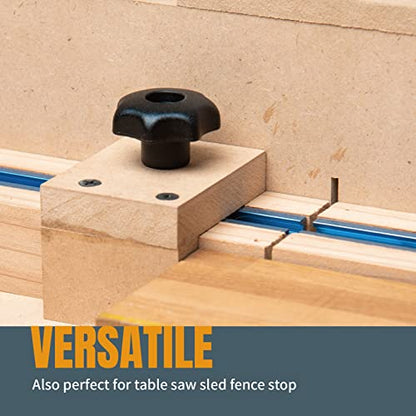POWERTEC 71482V T-Track Knob Kit w/ 7-Star Knob, 5/16"-18 Threaded Bolts and Washers, 10 Pack, T Track Bolts, T Track Accessories for Woodworking Jigs and Fixtures - size: 5/16”-18 threaded, 30 Piece Set, style: Knob Kits