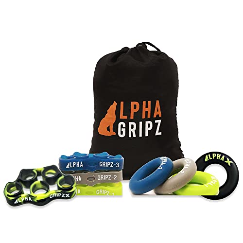 X-TREME ALPHA GRIPZ Set - Strongman Extensor Trainers/Grip Strength Trainer/Complete Forearm Strengthener/Finger Strengthener, Fast Pain Relief from tendonitis, Carpal Tunnel, Arthritis