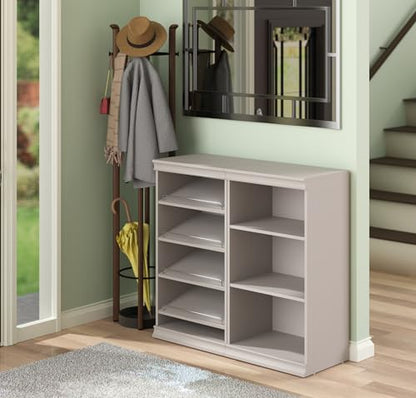 ClosetMaid Modular Storage Shelf Unit with Angled Shoe Shelves, Taupe - color: Taupe