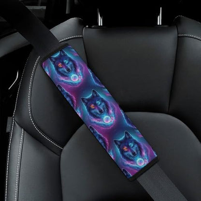 2 Pack Universal Fit Seat Belt Shoulder Pad for Kids, Car Seats Pushchair Strollers High Chair Pushchair, Space Wolf Shoulder Protector, Anti-Slip Pad - color: Pattern 559
