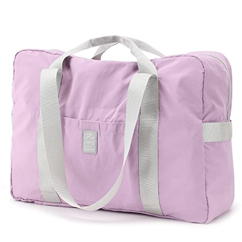 VanFn Foldable Travel Duffel Bag, Sports Duffels Gym Bag, Rainproof Nylon Totes, Sports Shoulder Handbag, Lightweight Duffle Bags For Women & Men, Outdoor Weekend Bag, P.Travel Series - color: Matte Purple