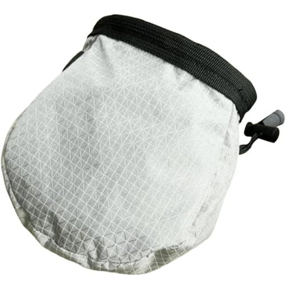 Climbing Chalk Bag with Zipper Pocket Climbing Chalk Bag Pouch with Waist Belt for Bouldering Weightlifting Powerlifting Gym Workout - color: Gray
