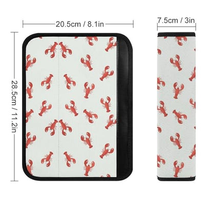 Breathable Car Seat Belt Pad for Girls and Boys, Stroller Pushchair High Chair, 2PCS Red Lobsters Crawfish Shoulder Harness Cover Easy Install (No Tool) - color: Pattern 1178