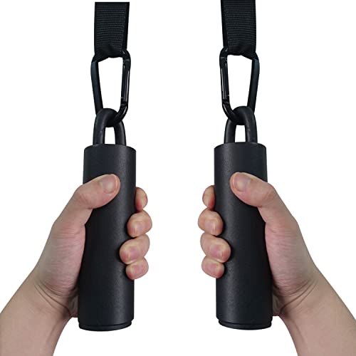 Pull Up Grips Set with Hanging Straps and Strong Carabiner, Finger Strengthener，Forearm, Biceps, Ninja Warrior, Back Muscles Training - color: set