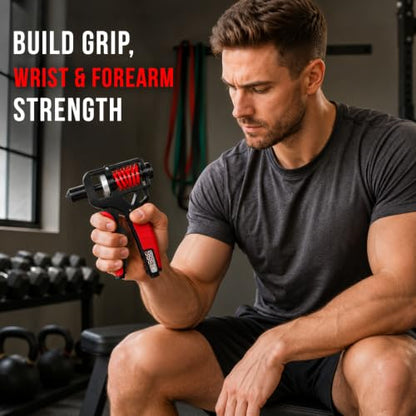 Adjustable 15–400 lb Electronic Grip Strength Trainer – Alloy Frame, Titanium-Plated Steel, TPR Non-Slip Handles