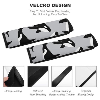 2 Piece Orca Whale Car Seat Belt Pad Breathable Seat Belt Cushion for Child, Stroller Pushchair High Chair, Easy Install (No Tool) - color: Pattern 192