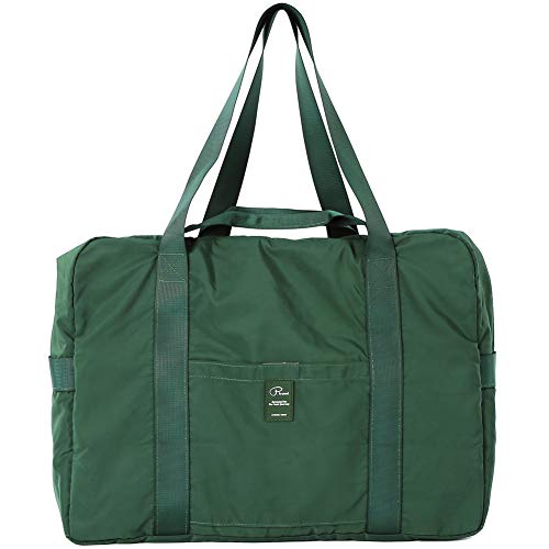 VanFn Foldable Travel Duffel Bag, Sports Duffels Gym Bag, Rainproof Nylon Totes, Sports Shoulder Handbag, Lightweight Duffle Bags For Women & Men, Outdoor Weekend Bag, P.Travel Series - color: Dark Green