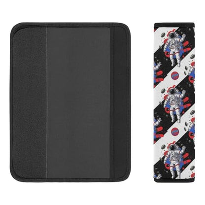 Universal Soft and Comfortable Seat Belt Shoulder Pad for Adult Use, Most Cars, 1 Pair Astronaut Space Astronaut Harness Pads Strap Anti-Slip Pad - color: Pattern 682