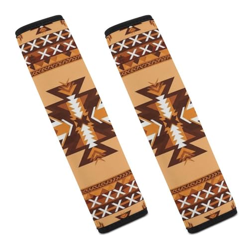 2 Pack Native American Southwestern Boho Aztec Seat Belt Shoulder Pad Universal Soft and Comfortable Seat Belt Covers Cushion for Kids, Most Cars, Comfortable Driving - color: Pattern 895
