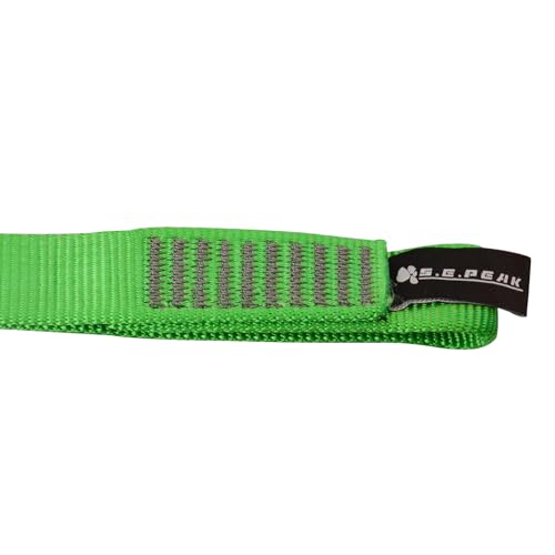 SEPEAK 25mm Nylon Tubular Webbing 1-Inch, 29kN/6520lbs, UIAA Certified Webbing Straps - color: Green, size: 120cm / 48inch | Pack of 3