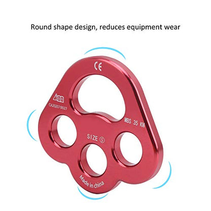 aqxreight Rope 3 Holes Force Rigging Plate Divider Finger Force Clim EquipmentBlack Each and of The Rigging Plate Minimize Wear and 3 Holes Rigging PlateRigging Plate Divider Plate3 - color: Wine Red