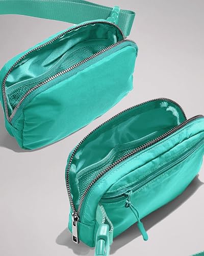 YOSHUYUKI Waist Belt Bag for Women Lulu Dupes Mini Small Crossbody Purse Sling Cute Fashion Waterproof Fanny Pack Over The Shoulder Bags Fashionable Travel Running Belt Pouch Bum Bag Peppermint Green - color: Peppermint Green