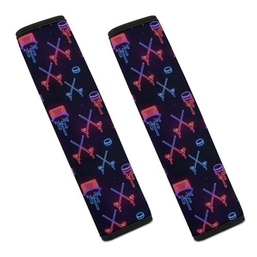 Universal Soft and Comfortable Neon Hockey Drip Seat Belt Cover for Kids, Most Cars, 2 Piece Seat Belt Covers Cushion Shock Absorption - color: Pattern 293