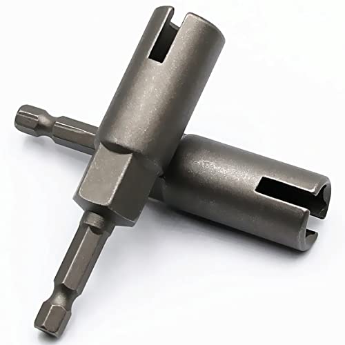 Deep Power Wing Nut Driver for Panel Nuts Screws Eye,2PCS | 1/4 Inch Hex Shank Slot Wing Nut, Drill Bit Socket Wrenches Tool for Q-Hanger C Hook Bolt