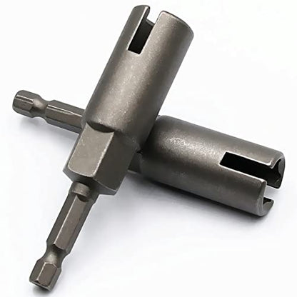 Deep Power Wing Nut Driver for Panel Nuts Screws Eye,2PCS | 1/4 Inch Hex Shank Slot Wing Nut, Drill Bit Socket Wrenches Tool for Q-Hanger C Hook Bolt