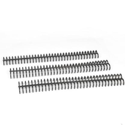 Rayson PROC1530BK Click Binding Spines, 3:1 Pitch, 120 Sheets Binding Capacity, 3/5" Diameter, Black, 30/Box - color: Black