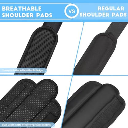 ZINZ 2-Pack Universal Shoulder Pad with Ultra thick Cushion for Bag Luggage Bag Crossbody, Plus Long & Anti-Slip & Breathable,Drak Gray-2Pack - color: Drak Gray-2pack
