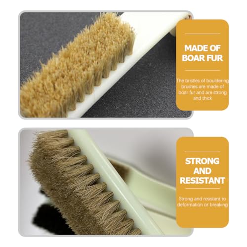 2pcs Boars Hair Climbing Brush Portable Bouldering Stone Cleaner for Outdoor Climbing