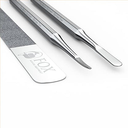 Fox Medical Equipment Ingrown Toenail Treatment Kit – Diamond File & Professional Toenail Lifter Tool – Surgical Stainless Steel Set for Pain-Free Relief, Precision Pedicure & Safe Nail Care