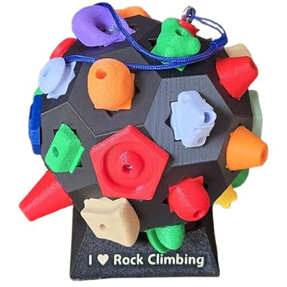 Handcrafted 3D Rock Climbing Ball with Base for Finger Strength and Flexibility Training, 32 Anti-Slip Textured Climbing Holds, Boulder Block Gifts for Rock Climbers Enthusiasts - color: Model B