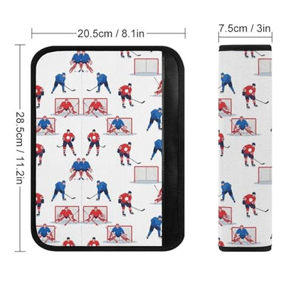 2PCS Hockey Player Seat Belt Cover Breathable Automotive Seat Belt Protector for Adult Use, Most Cars, Pressure Relief - color: Pattern 86