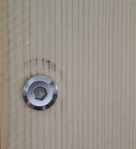 6pcs M8 x 100mm Rivet Countersunk Socket Cap Allen Head Bolts Screws Connecting for Furniture, 304 Stainless Steel - size: 6pcs M8 x 100mm