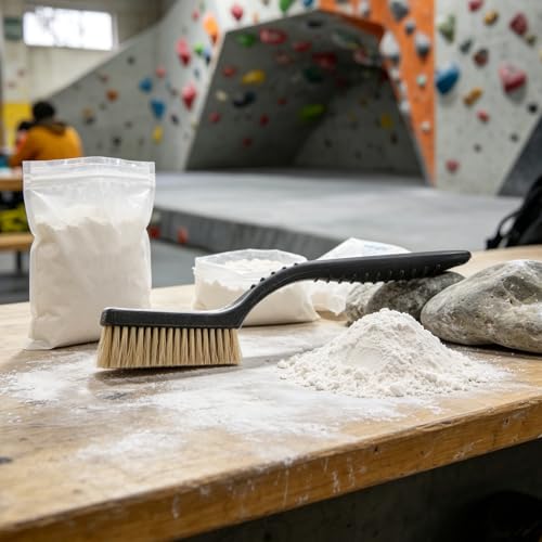 2pcs Chalk Cleaning Brush for Climbing, Long Handle Plastic Cleaning Brush, Multi Purpose Gym Gear Tool for Indoor & Outdoor Rock Boulder Wall