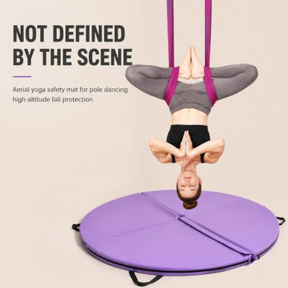 Folding Portable Pole Dance Crash Pad, Safety Mat Portable Safety Round Dancing Cushion, Suitable for Beginners Fitness Gymnastics Striptease - size: 200*3cm/78.7*1.2in